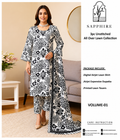 SAPPHIRE LAWN COLLECTION BLACK AND WHITE